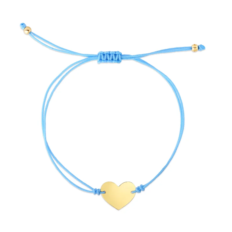 High-End Sparkle, Low-End Prices – Jewelry Sale Live 14K Blue Cord Heart Adjustable Bracelet High-End Sparkle, Low-End Prices – Jewelry Sale Live 14K Blue Cord Heart Adjustable Bracelet