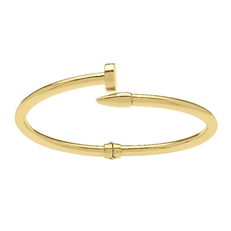 Flash Sale On Exquisite Jewelry – Don't Miss Out 14K Bypass Nail Bangle