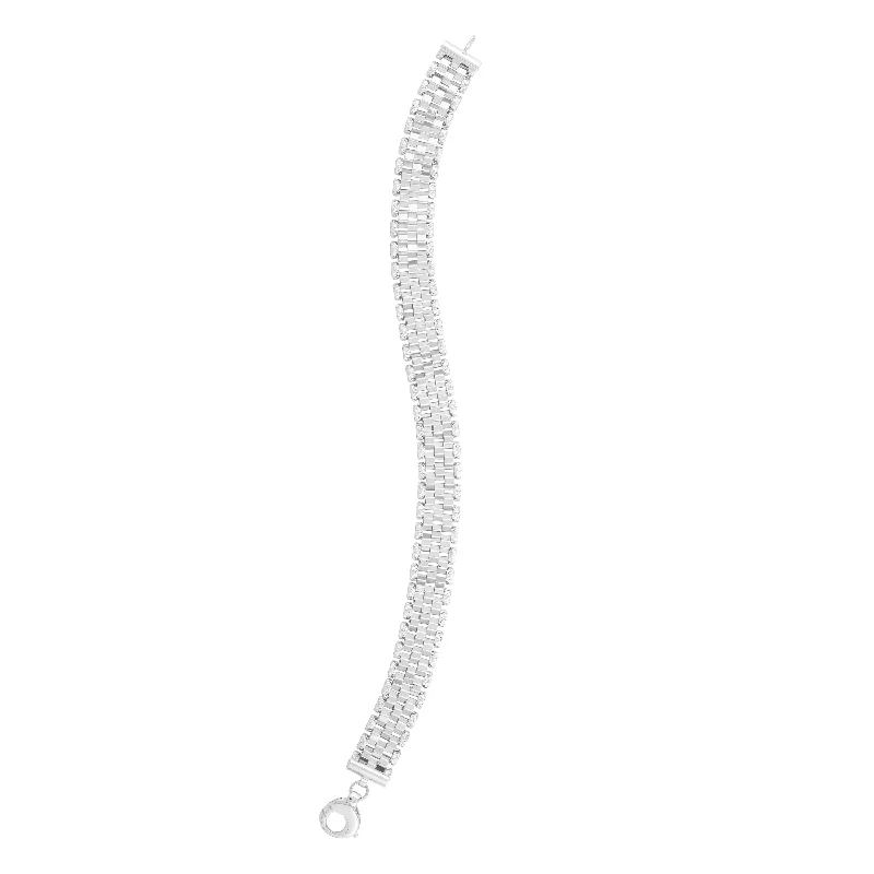 Elegant Rose Gold Jewelry For A Stylish Touch 14K Faceted Panther Link Bracelet