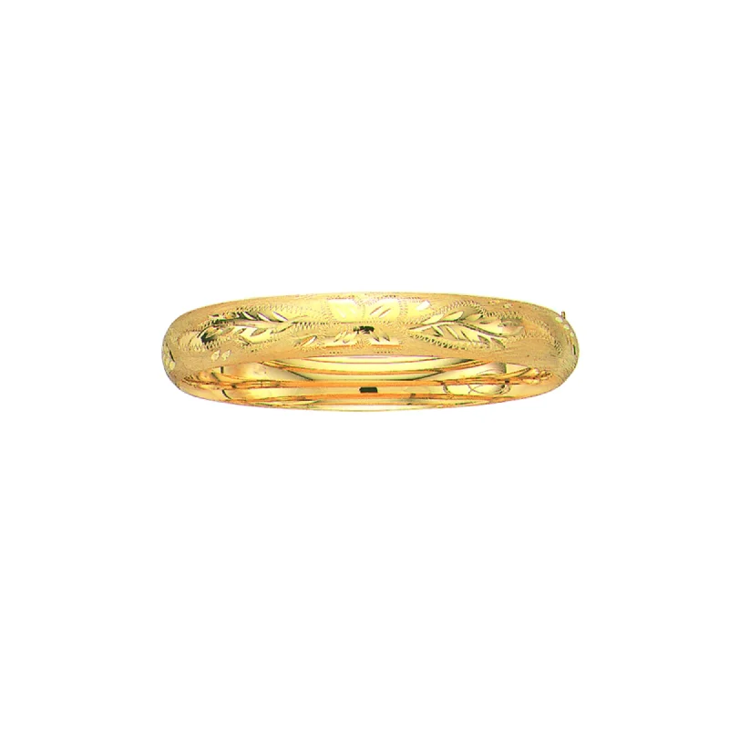 Best Jewelry Deals – Premium Quality At Exclusive Discounts 14K Gold 10mm Floral Design Bangle Best Jewelry Deals – Premium Quality At Exclusive Discounts 14K Gold 10mm Floral Design Bangle