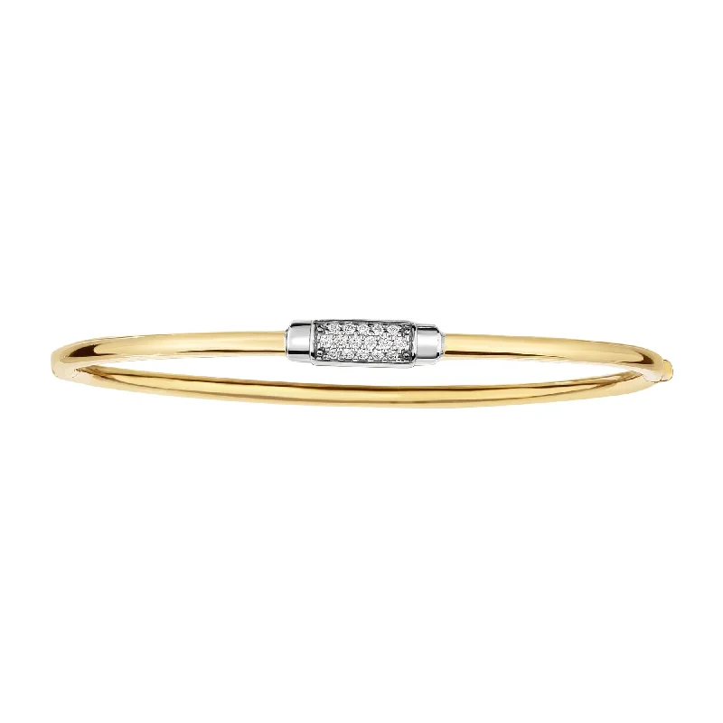 Huge Savings On Premium Jewelry Styles 14K Gold .14ct Diamond Heritage Bangle
