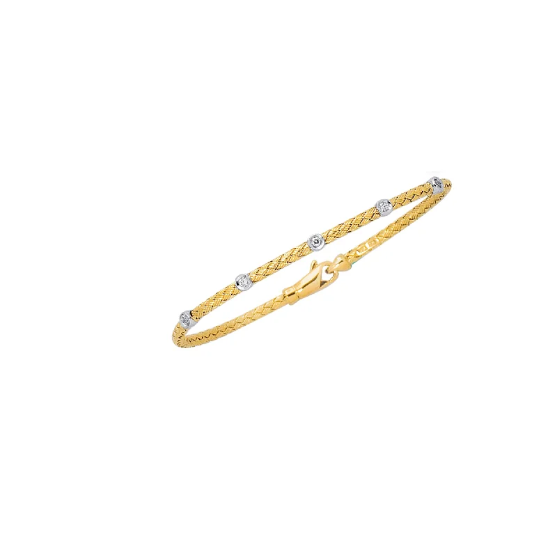 Personalized Jewelry Sale – Unique Gifts At Low Prices 14K Gold .15ct Diamond Station Woven Bangle Personalized Jewelry Sale – Unique Gifts At Low Prices 14K Gold .15ct Diamond Station Woven Bangle