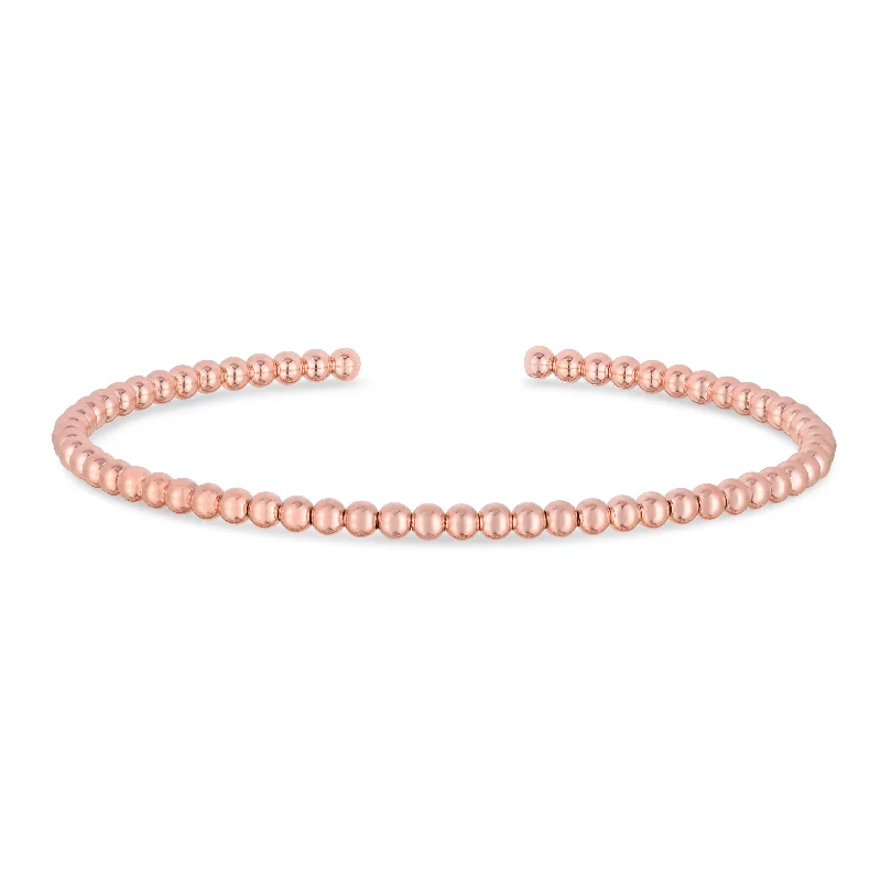 Glamorous Jewelry, Glamorous Deals – Shop Now 14K Gold 2mm Bead Cuff
