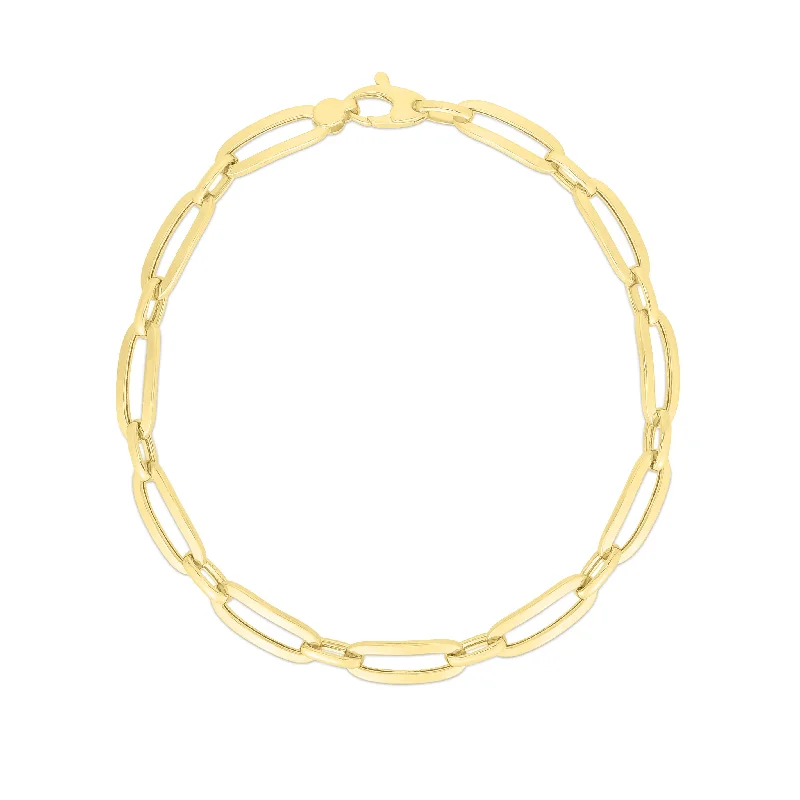 Trending Jewelry Styles Now At Limited-Time Discounts 14K Gold 4.6mm Bombay Paperclip Bracelet Trending Jewelry Styles Now At Limited-Time Discounts 14K Gold 4.6mm Bombay Paperclip Bracelet