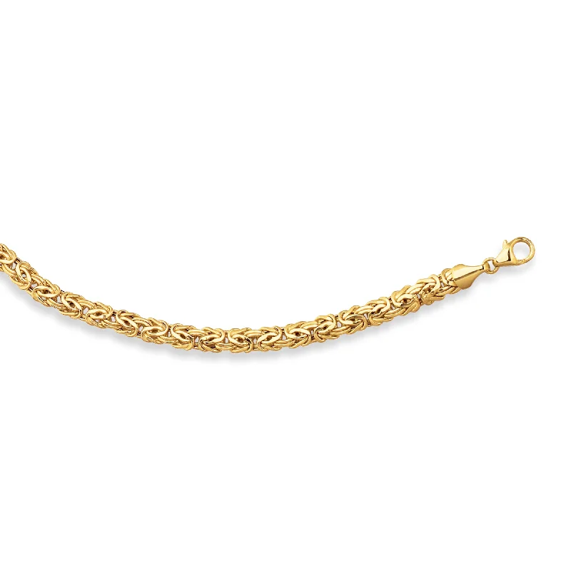 Luxury Jewelry Sale – Sparkle For Less 14K Gold 6mm Byzantine Bracelet