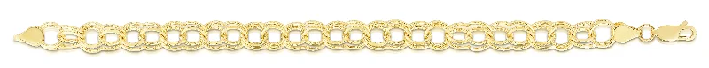 Flash Deals On Fine Jewelry – Shop Before It's Gone 14K Gold 8mm Large Double Link Charm Bracelet Flash Deals On Fine Jewelry – Shop Before It's Gone 14K Gold 8mm Large Double Link Charm Bracelet