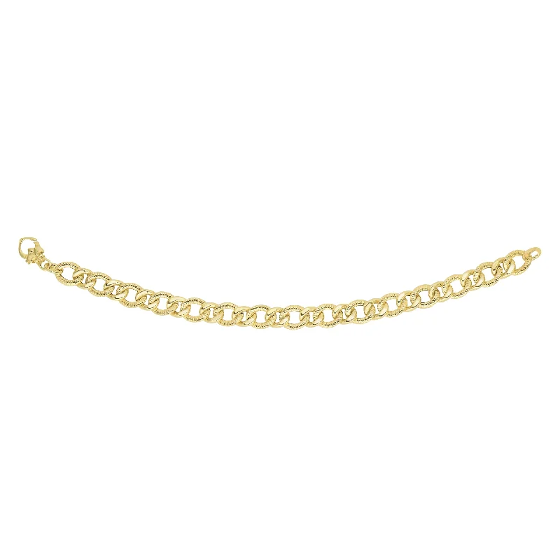 Stunning Jewelry Pieces At The Lowest Prices Ever 14K Gold Alternating Heritage Link Bracelet Stunning Jewelry Pieces At The Lowest Prices Ever 14K Gold Alternating Heritage Link Bracelet