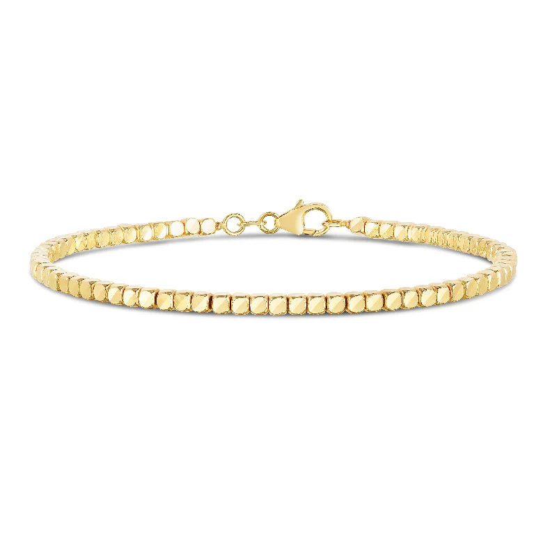 Sparkle For Less – Shop Our Limited-Time Jewelry Deals 14K Gold Cube Bangle