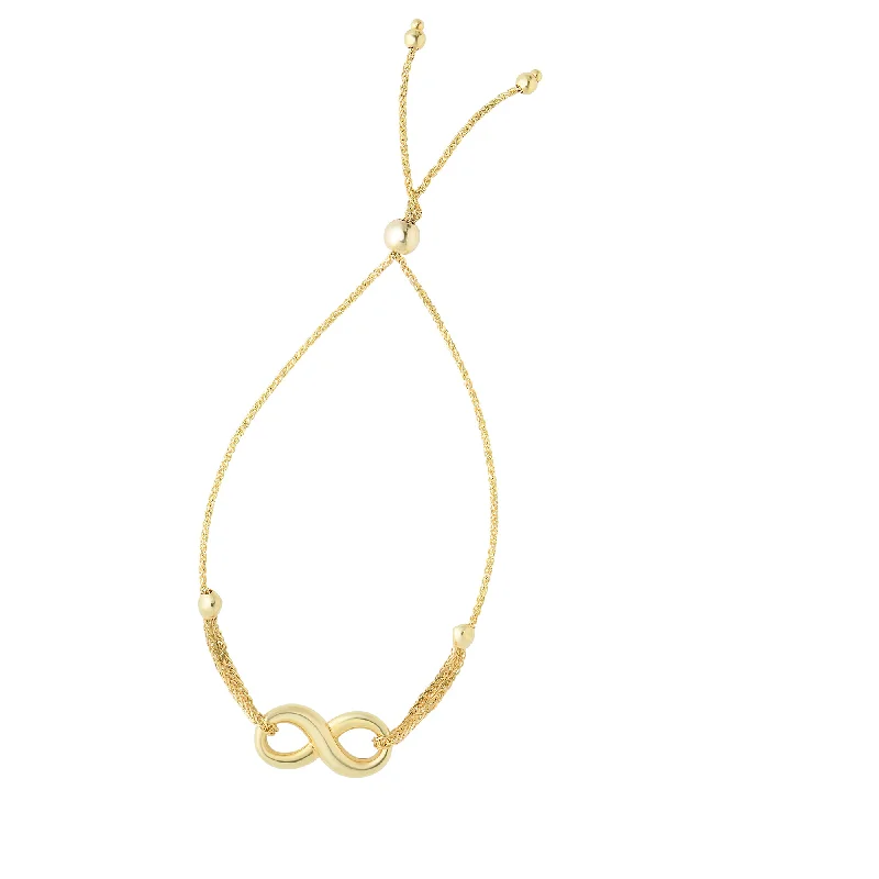 Luxury Jewelry At Unbeatable Discounts 14K Gold Infinity Friendship Bracelet
