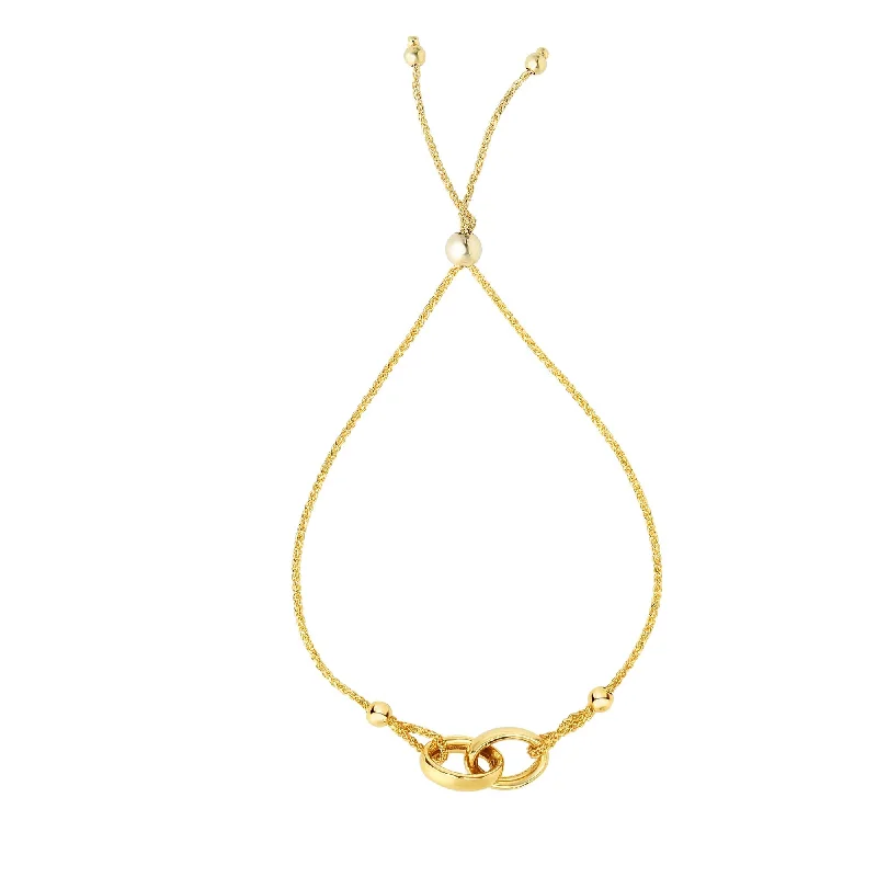 Premium Jewelry Now Available At Special Discounts 14K Gold Interlocked Rings Friendship Bracelet Premium Jewelry Now Available At Special Discounts 14K Gold Interlocked Rings Friendship Bracelet