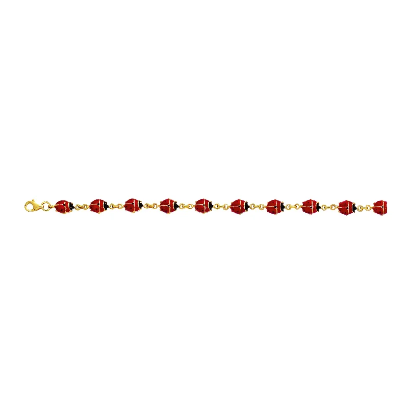 Exclusive Jewelry Markdowns – Limited-Time Offer 14K Gold Lady Bug Bracelet