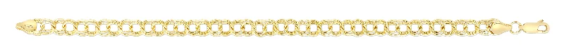 Timeless Elegance At Unbelievable Discounts 14K Gold Medium Double Link Charm Bracelet Timeless Elegance At Unbelievable Discounts 14K Gold Medium Double Link Charm Bracelet