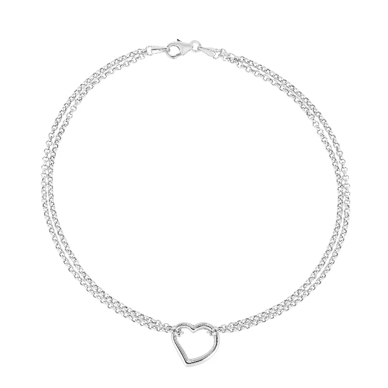 Limited Stock On Premium Jewelry At Low Prices 14K Gold Open Heart Anklet