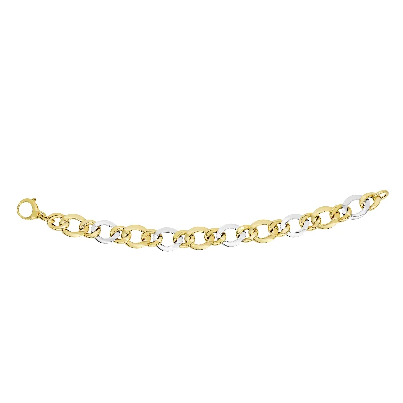 Exclusive Jewelry Sale – Sparkle For Less 14K Gold Open Oval Heritage Link Bracelet Exclusive Jewelry Sale – Sparkle For Less 14K Gold Open Oval Heritage Link Bracelet