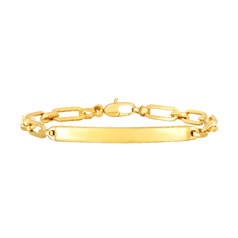 Best Jewelry Deals – Premium Quality At Exclusive Discounts 14K Gold Paperclip Chain ID Bracelet Best Jewelry Deals – Premium Quality At Exclusive Discounts 14K Gold Paperclip Chain ID Bracelet