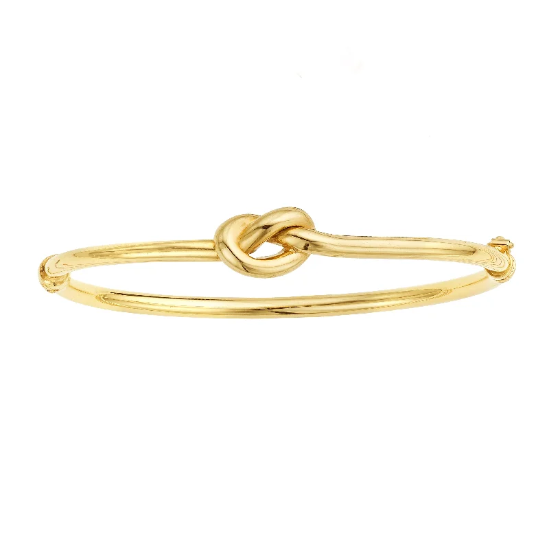 Affordable Glamour – Premium Jewelry For Less 14K Gold Polished Puffed Love Knot Bangle Affordable Glamour – Premium Jewelry For Less 14K Gold Polished Puffed Love Knot Bangle