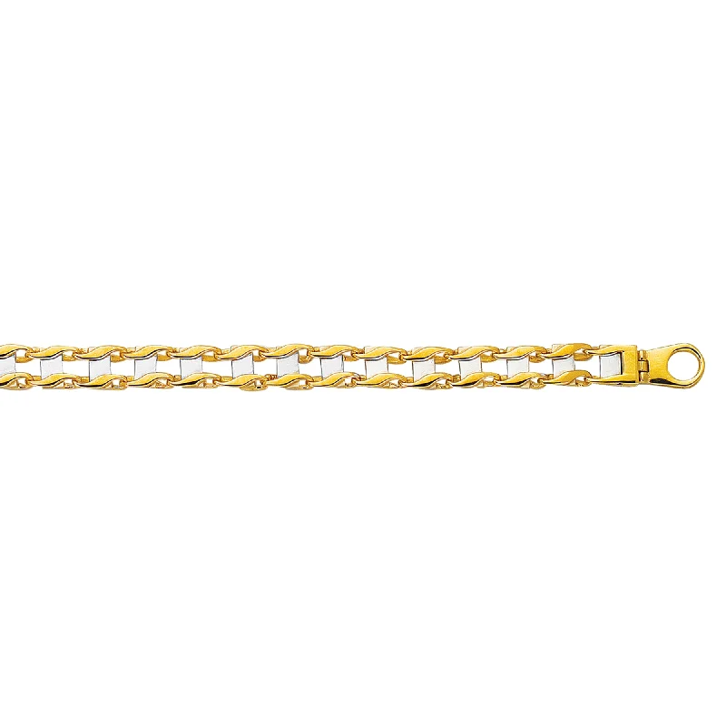Exclusive Gemstone Jewelry At Special Prices 14K Gold Railroad Link Bracelet