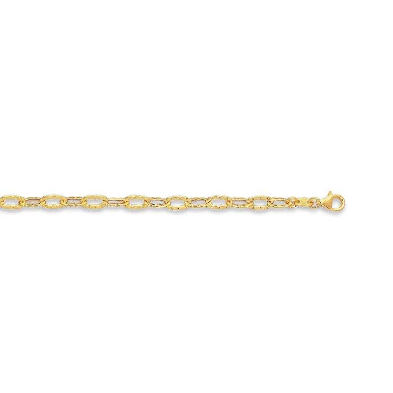 Exclusive Jewelry Sale – Limited-Time Discounts 14K Gold Textured Cable Anklet
