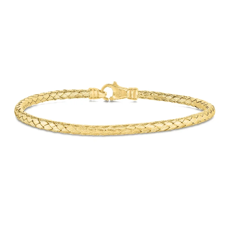 Jewelry Clearance – Final Chance To Save Big 14K Gold Thin Weaved Bangle