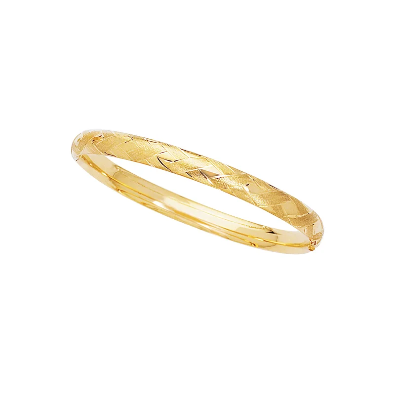 Stunning Jewelry At A Fraction Of The Price 14K Gold X Pattern Bangle