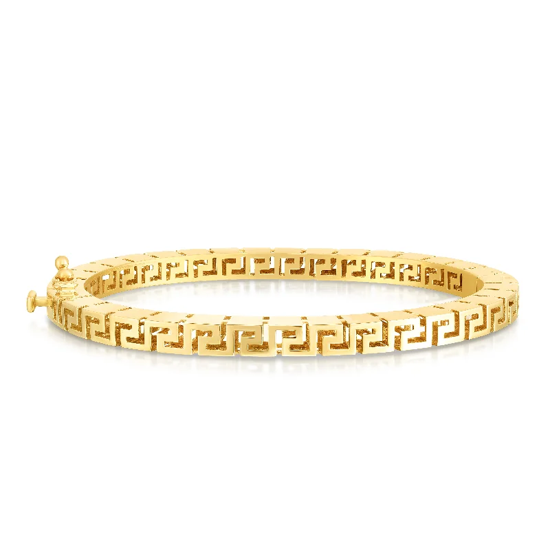Premium Jewelry, Premium Discounts – Act Fast 14K Greek Key Bangle
