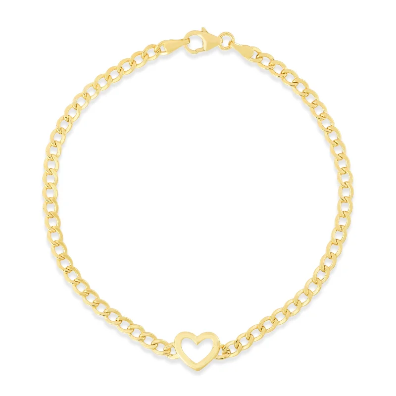 Once-A-Year Jewelry Sale – Grab Your Favorites Now 14K Heart Curb Bracelet