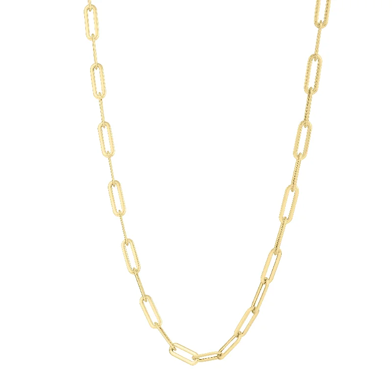 Special Deals On Handcrafted And Designer Jewelry 14K Long Domed Paperclip Bracelet Special Deals On Handcrafted And Designer Jewelry 14K Long Domed Paperclip Bracelet
