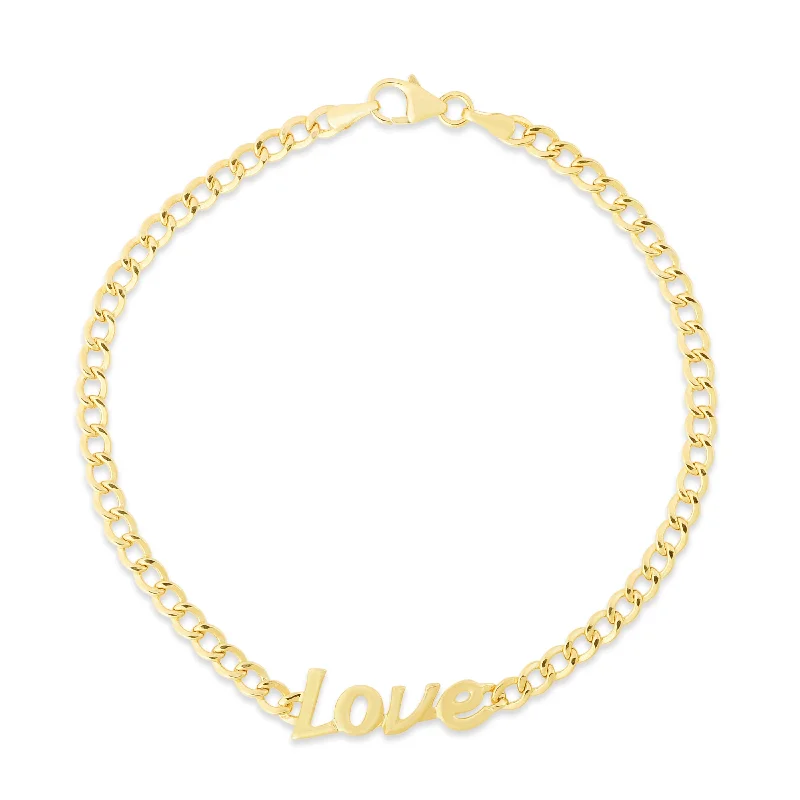 Bold And Beautiful Jewelry Now At Irresistible Prices 14K Love Curb Bracelet