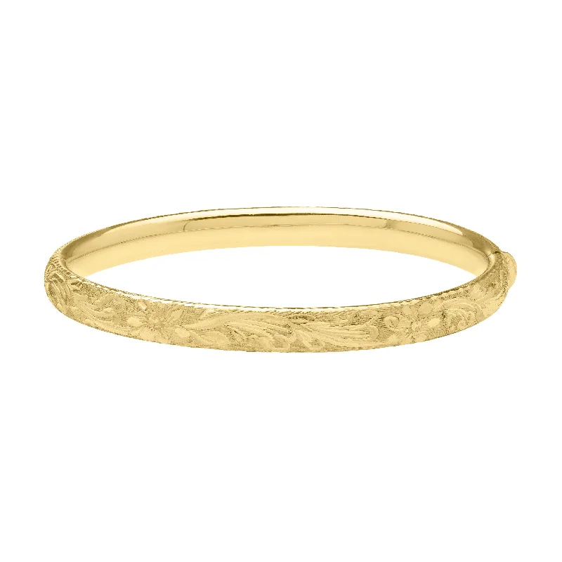 Exclusive Jewelry Sale – Limited-Time Discounts 14K Medium Engraved Bangle
