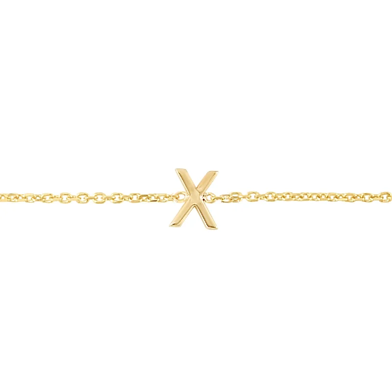 Clearance Sale On High-End Jewelry Collections 14K Mini Initial X Bracelet