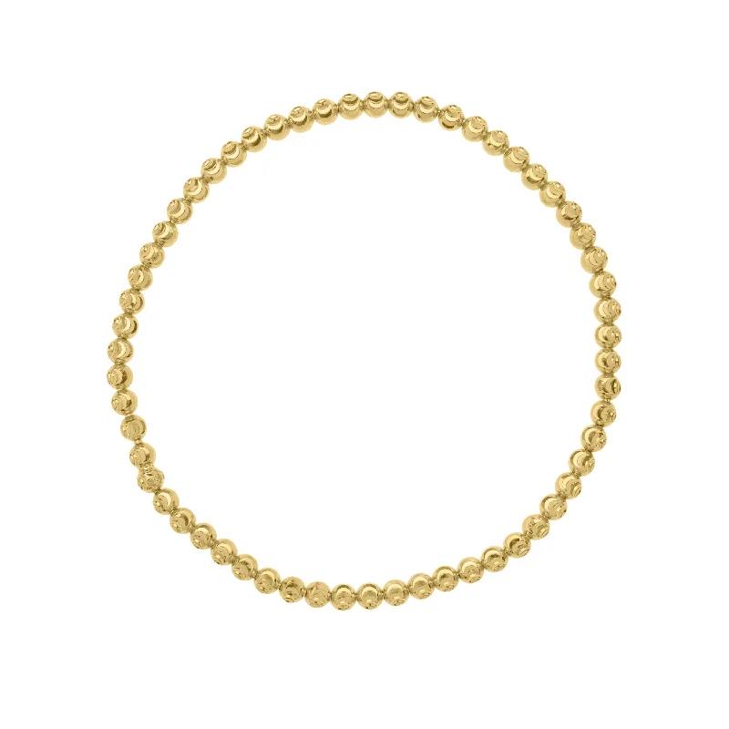 Premium Jewelry Now Available At Special Discounts 14K Moon-Cut Bead Stretch Bracelet Premium Jewelry Now Available At Special Discounts 14K Moon-Cut Bead Stretch Bracelet
