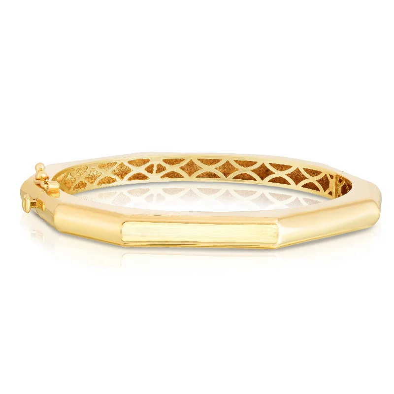 Fashion-Forward Jewelry At Incredible Prices 14K Octagon Edge  Bangle