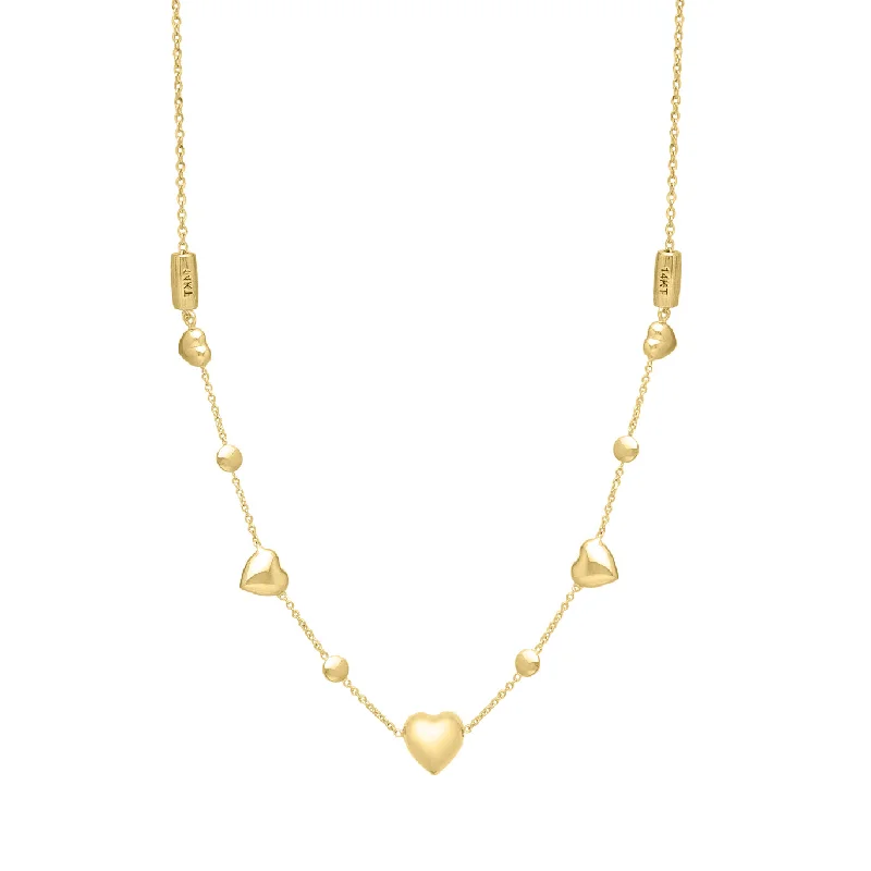 Modern Statement Jewelry For Bold Styling 14K Puff Heart Adjustable Bracelet/Anklet Modern Statement Jewelry For Bold Styling 14K Puff Heart Adjustable Bracelet/Anklet