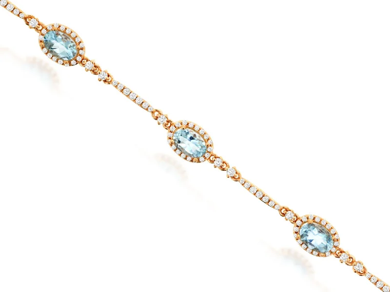 Sparkle More For Less – Jewelry Sale Happening Now 14k Rose Gold 3cttw Aquamarine & .90cttw Diamond Bracelet Sparkle More For Less – Jewelry Sale Happening Now 14k Rose Gold 3cttw Aquamarine & .90cttw Diamond Bracelet