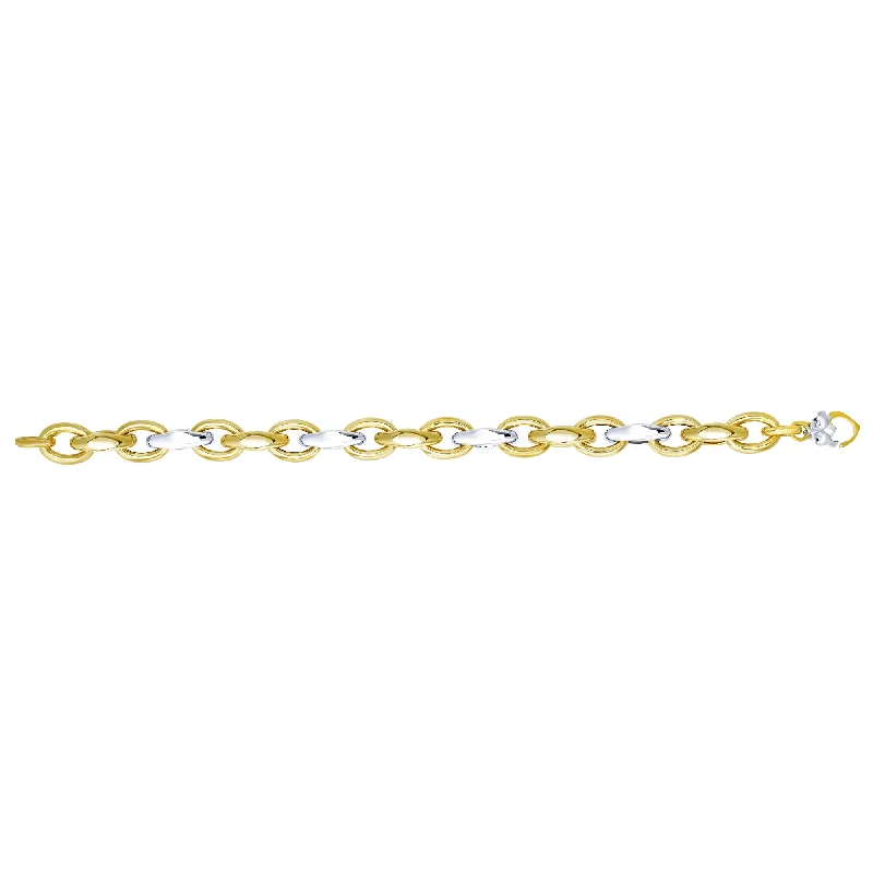 Bestselling Jewelry At Special Promotional Rates 14K Two-tone Gold Alternating Three Plus One Heritage Link Bestselling Jewelry At Special Promotional Rates 14K Two-tone Gold Alternating Three Plus One Heritage Link