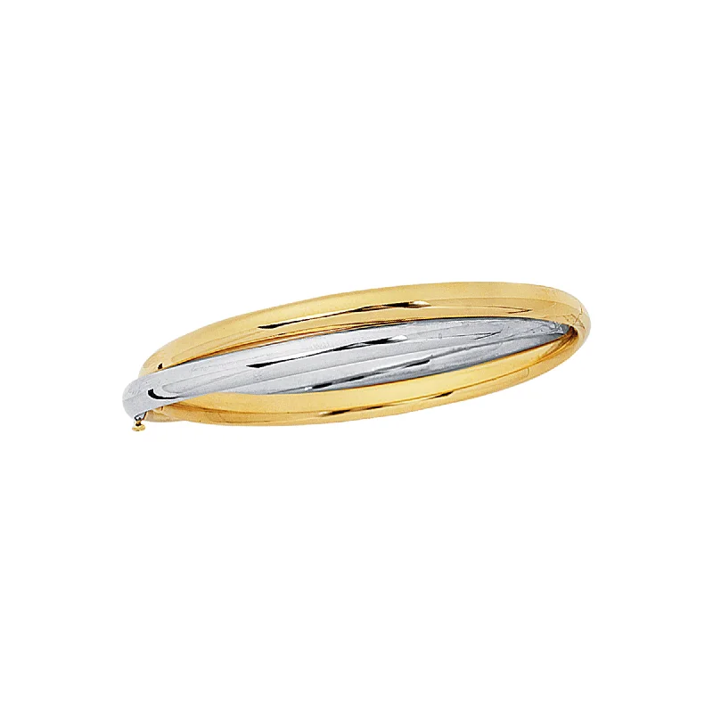 Special Jewelry Deals – Upgrade Your Collection 14K Two-tone Gold Interlocked Bangle Special Jewelry Deals – Upgrade Your Collection 14K Two-tone Gold Interlocked Bangle