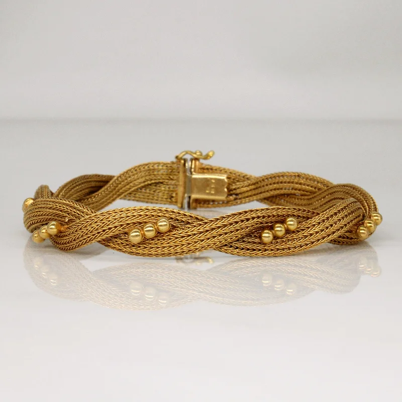 Last Chance To Shop High-End Jewelry At Markdown Prices 18k Yellow Gold Woven Bracelet | 7.5" |