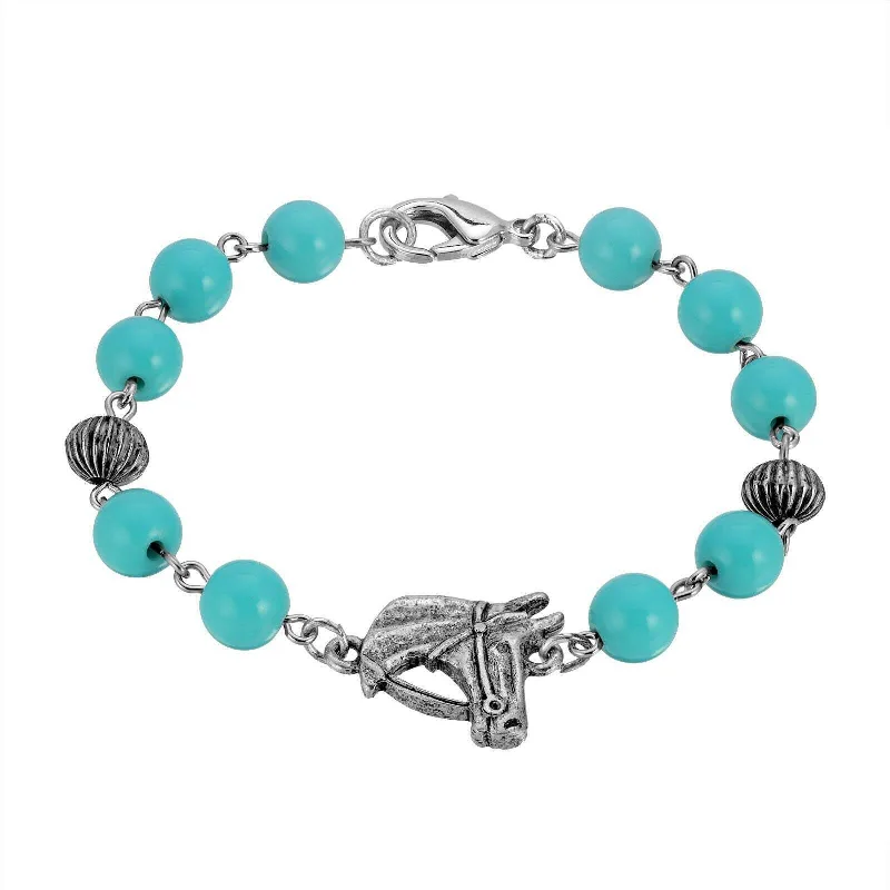 Everyday Jewelry Essentials Now On Sale 1928 Jewelry Southwest Turquoise Bead Horse Head Link Bracelet Everyday Jewelry Essentials Now On Sale 1928 Jewelry Southwest Turquoise Bead Horse Head Link Bracelet