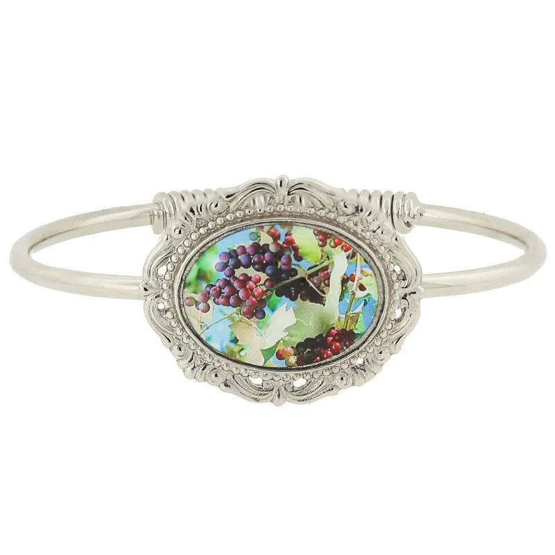 Seasonal Jewelry Clearance – Best Styles At The Lowest Prices 1928 Jewelry Winery Multi-Color Grapes Decal Spring-Hinge Bracelet Seasonal Jewelry Clearance – Best Styles At The Lowest Prices 1928 Jewelry Winery Multi-Color Grapes Decal Spring-Hinge Bracelet