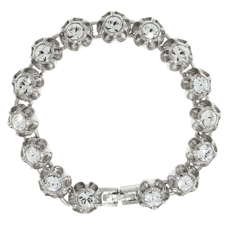 Shop Modern Jewelry Collections With Exclusive Discounts 1928 Jewelry Round Brilliant Crystal Flower Clasp Bracelet. 7.25 Inch Shop Modern Jewelry Collections With Exclusive Discounts 1928 Jewelry Round Brilliant Crystal Flower Clasp Bracelet. 7.25 Inch