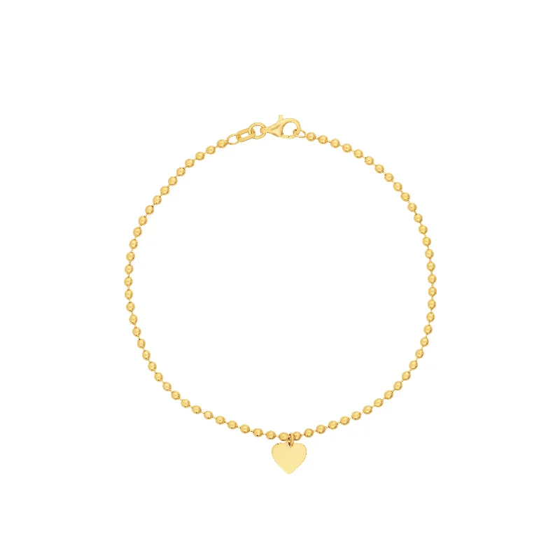 Elegant Jewelry, Affordable Luxury – Shop Now 2.0mm Beaded Chain with Dangle Heart Bracelet Elegant Jewelry, Affordable Luxury – Shop Now 2.0mm Beaded Chain with Dangle Heart Bracelet