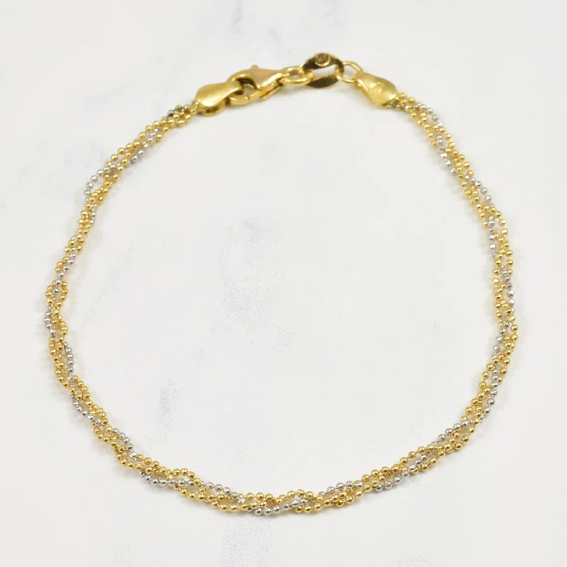 Grab Your Favorite Jewelry At The Lowest Prices 20k Two Tone Bracelet | 7.5" |