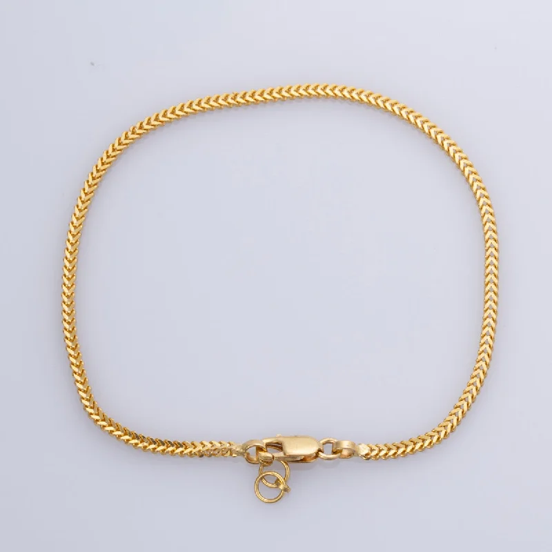 High-End Sparkle, Low-End Prices – Jewelry Sale Live 22k Yellow Gold Wheat Bracelet | 8" |