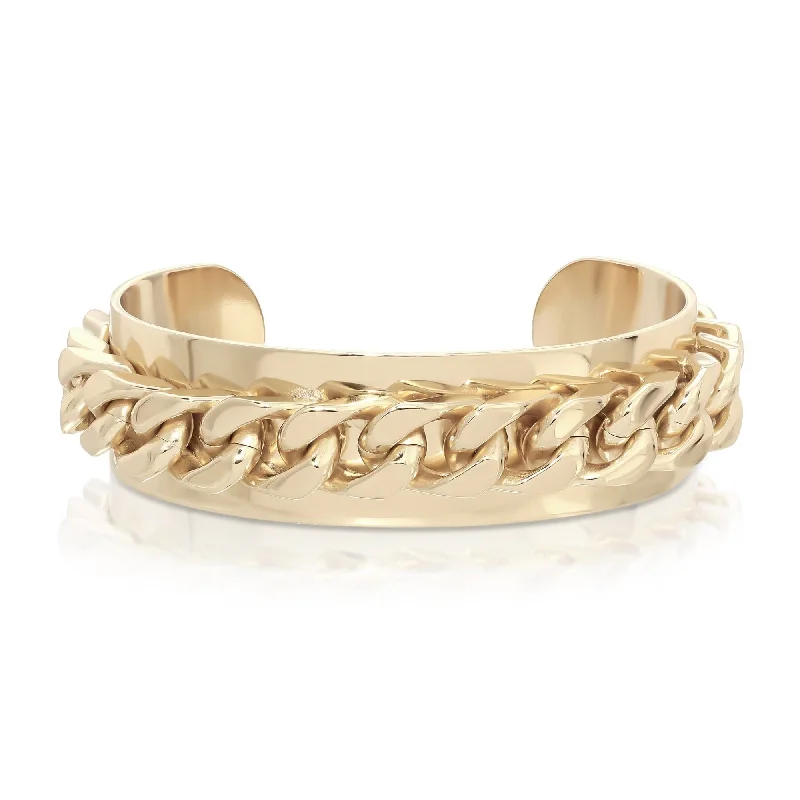 Shop Dazzling Jewelry With Special Promotional Discounts 3/4 Inch Curb Chain Cuff