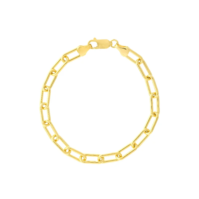 Best Jewelry Deals – Premium Quality At Exclusive Discounts 6mm Paper Clip Chain Bracelet with Lobster Lock
