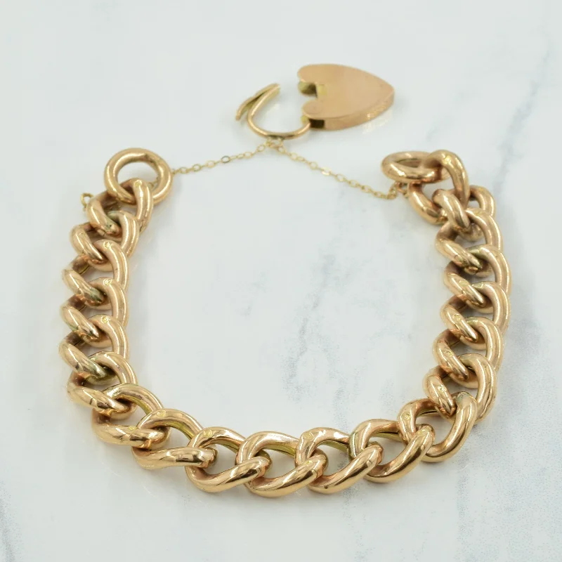 Huge Savings On Premium Jewelry Styles 9k Rose Gold Curb Link Bracelet | 10" |