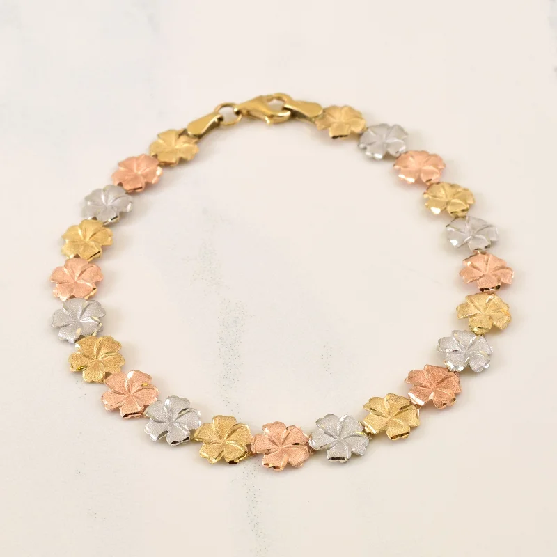 Shine In Style – Shop Jewelry Discounts Today 9k Tri Tone Flower Bracelet | 6.50" | Shine In Style – Shop Jewelry Discounts Today 9k Tri Tone Flower Bracelet | 6.50" |