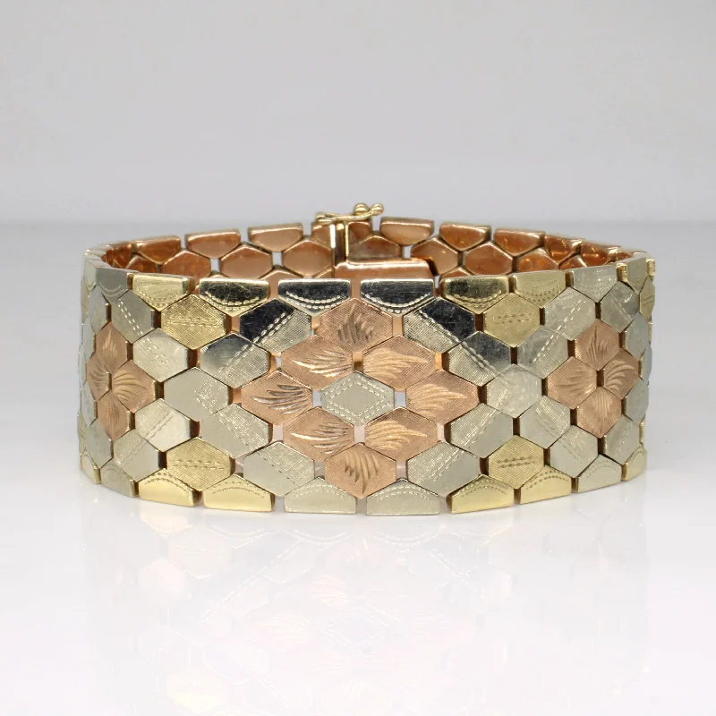 Celebrate Every Occasion With Sparkling Savings 9k Tri Tone Gold Bracelet | 7.5" | Celebrate Every Occasion With Sparkling Savings 9k Tri Tone Gold Bracelet | 7.5" |