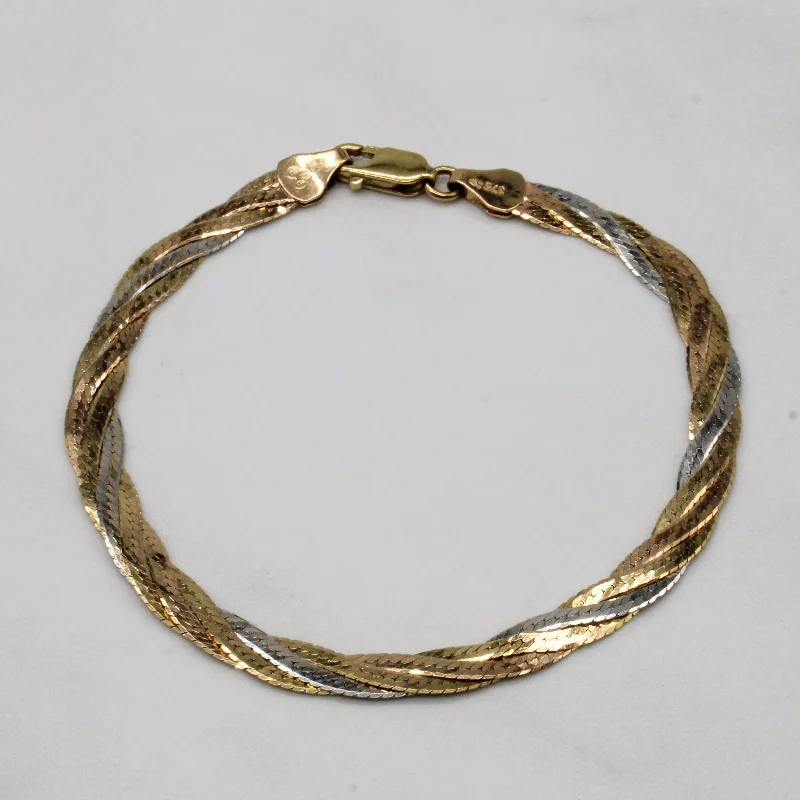 Jewelry Flash Sale – Stylish Designs At Unbeatable Rates 9k Tri Tone Gold Woven Bracelet | 7.5" | Jewelry Flash Sale – Stylish Designs At Unbeatable Rates 9k Tri Tone Gold Woven Bracelet | 7.5" |