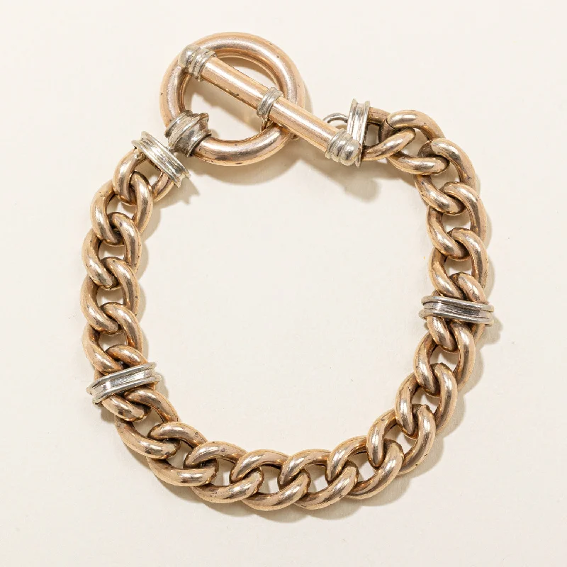 Accessorize For Less – Luxury Jewelry At Affordable Prices 9k Two Tone Gold Toggle Clasp Bracelet | 8" | Accessorize For Less – Luxury Jewelry At Affordable Prices 9k Two Tone Gold Toggle Clasp Bracelet | 8" |